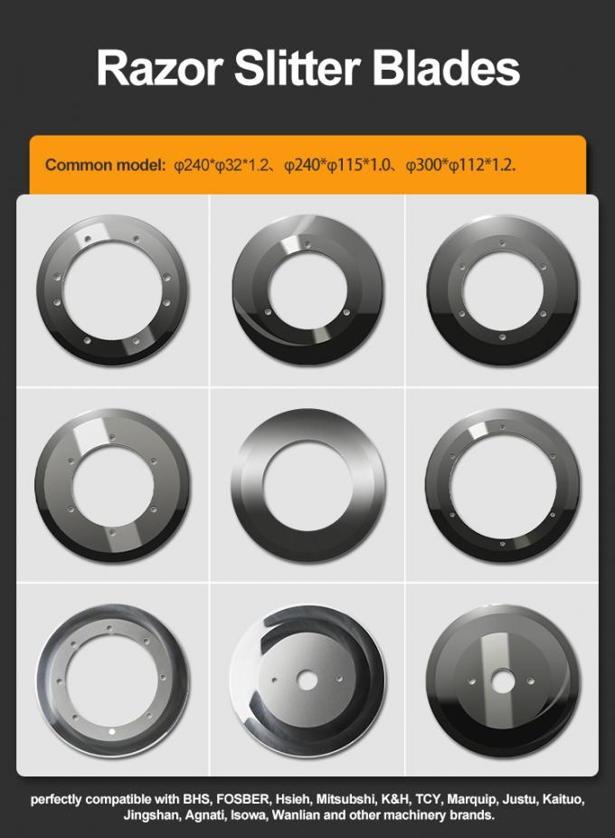 썰기 선  corrugated 종이 블레이드 카드보드 절단 둥근 면도 썰기 칼 종이 롤 절단 기계 블레이드 0
