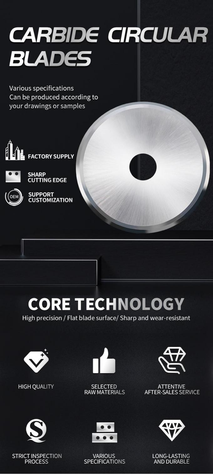 OEM / ODM 원형 칼 자르는 고무 테이프 종이 튜브 자르는 둥근 블레이드 3